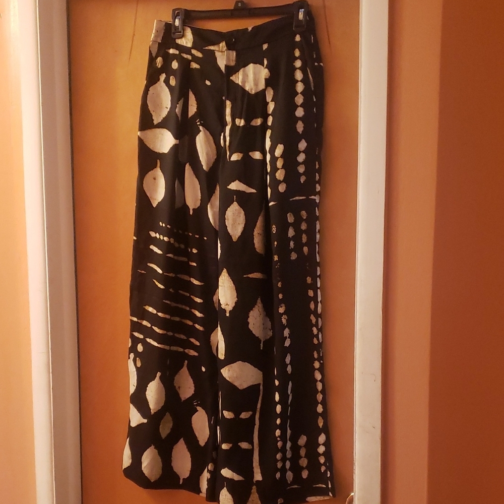 Black and Tan Wide Leg Pants